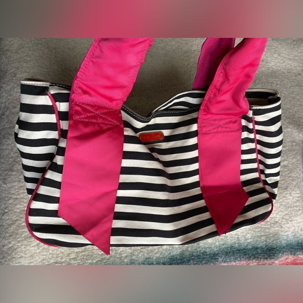 Betsy Johnson Large Striped & Bow’s Handbag